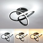  Black Led Hallway Light Fixtures  16w Modern Led Ceiling Light Dimmable Flush 
