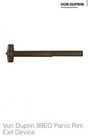 Von Duprin Eo 98 99 Series Exit Device Bronze Rim Panic