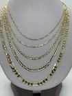 14k Solid Yellow Gold Figaro Link Chains Necklace Men   s women s 2mm-5 5mm16   -30 