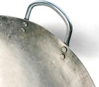 1 8 Mm Thickness Heavy Duty Hand Hammered Carbon Steel Wok 14 Inch  Round Bottom