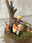 Vtg Anri Carved Wood Rotating Music Box Kids Cats Made Italy-send In The Clowns