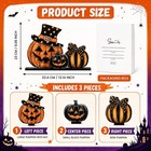 Happy Halloween Wooden Table Decoration Pumpkin Spooky Black