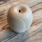 Vintage Midcentury Wooden Apple  Raw Wood  2 75 