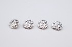 Antique Silver Art Nouveau Set Of Four Buttons