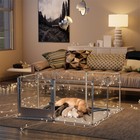 Heavy Duty Dog Playpen Pen Clear Acrylic Crate Cage Kennel Fr Puppy Rabbit Kitte