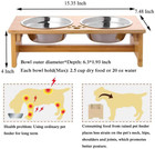 Elevated Dog Bowls Pet Feeder Raised Bowl Food Water Dish Stainless Steel Dishes