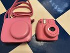 Fujifilm Instax Mini 9 Instant Film Camera With Case - Pink Tested Working