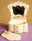 Trinket Box  Makeup Desk With Mirror  Jewellery Box  Antique Dressing Table 