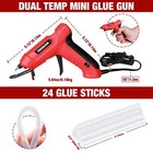 Arrow Mini Hot Glue Gun Dual Temp High low Glue Gun Kit 24pc Mini Glue Gun Stick