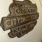 Vintage Style Metal Sign City Drug Store Not Porcelain 39x26 Made In Usa