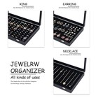 Ausalivan Ring Holder Organizer Jewelry Display Case Earring Necklace Storage
