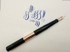 Onoto  5 Fountain Pen Bchr Vac Fill 9ct Gold Bands M 14k Flex