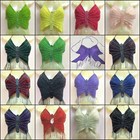 Beaded Butterfly Crop Top Halter Bra Tassels Belly Dance Halloween Costume Dress