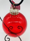 Frontgate Large Christmas Glass Red Ornament