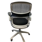 Knoll Generation Task Chair  Black And Gray  With Chrome Base- Renewed