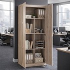 Office Storage Cabinet  Large Capacity Organizeren 30  W X 16  D X 71  H Wood