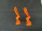 Louis Marx Native American Indian Warrior Figure Spear Shield Plastic Toy 2 In
