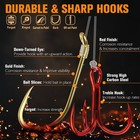 7pcs Walleye Spinner Rig  2 Octopus  4 Baitholder  8 Treble Hook Crawler Harness