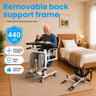 Patient Lift Transfer Chair With 180   Split Seat   4 Casters For Seniors Disable