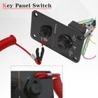 For Yamaha Boat Outboard Single Engine Ignition Key Switch Panel 704-82570-12-00