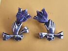 William Spratling 950 Sterling Taxco Amethyst Tulip Pair Of Earrings 