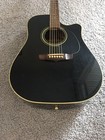 Fender La Brea California Series Black Mik Rare Vintage Acoustic Electric Guitar