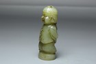 Chinese Antique Natural Old Hetian Jade Hand-carved Rich Man Pendant Statues