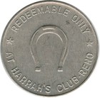 Reno  Nevada Nv Harrah s Club Good Luck Lucky Money Bag Horseshoe Token