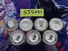 Seven Coin Lot Australia Mint Assorted Animal Art Silver Coins