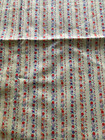Vintage French Delicate Floral Stripe French Cotton Fabric     34  X 61 