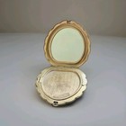 Elgin American Beauty Powder Compact Vintage Scalloped Edge Gold-tone Dust Cover