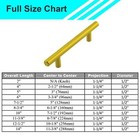 Gold Brushed Satin Brass Stainless Steel T Bar Pull Kitchen Cabinet Handle 2 -14