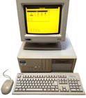 Ultra Rare  Comple Baby At Desktop Pc W   monochrome Win 3 1  386sx-25mhz Retro 