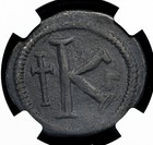 Byzantine  Anastasius I  491-518     Half Follis  Ngc Vf