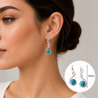 Vintage Drop Dangle Turquoise Earrings Fashion  Boho Jewelry For Women Gift