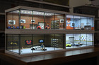 Diorama 1 43 Scale Die-cast Car Garage Model Led Light Street Buildings Scene Us