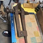 Vintage Blacksmith Post Leg 40 Pounds  With 4  Jaws  40    Long 