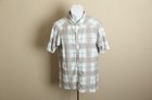 Nike Golf Men s Gray  Yellow And Blue Plaid Limited Edition Shirt Small S Euc