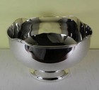 Silver Punch Bowl With Jubilee  A Patented Applied Border