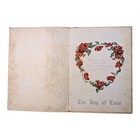 Antique Valentine s Love Declaration Card Booklet Embossed Illustrated 1900s