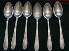 6 Each Teaspoon  Salad Forks Wm  A  Rogers Burgundy   Champagne  Grape Clusters