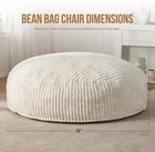 Bean Bag Chair For Adult Large Washable Soft Living Room 6ft White   Giant Big O