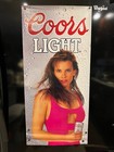 Vintage Coors Light Beer Poster Sexy Brunette Pink Swim Suit Pinup 1990
