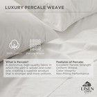 100  Cotton Percale Weave Fitted Sheet  Full Size  White  1 Deep Pocket Fitte   