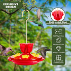 2 Pack Hummingbird Feeders 7oz 6 Ports Ant Bee Proof Hanging Outdoor Plastic