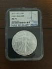 Lot  2  2017 American Silver Eagle Early Releases Ms70 Ngc 1 Ounce Silver Coins