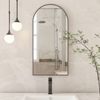 Recessed Medicine Cabinet Bathroom Arch Mirror Cabinet With Storage Black Us New