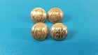 Lot Of 4 Antique Spanish Amer War Buttons Gilt Royal Army  Tr1144