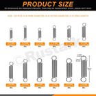 60pcs 12 Sizes Stainless Steel Extension Spring Assortment Kit   Tension Sp