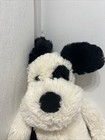 Jellycat London Bashful Puppy Dog Stuffed Animal Black White Plush Jelly Cat 12   